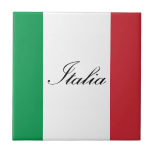 Italienische Flagge - Flagge von Italien - Italien Fliese
