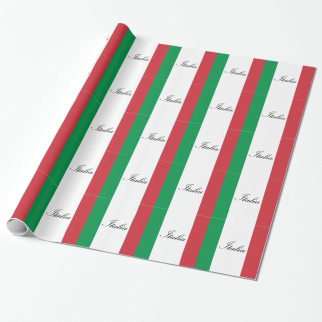 Italienische Flagge - Flagge von Italien - Italien Geschenkpapier (Ungerollt)
