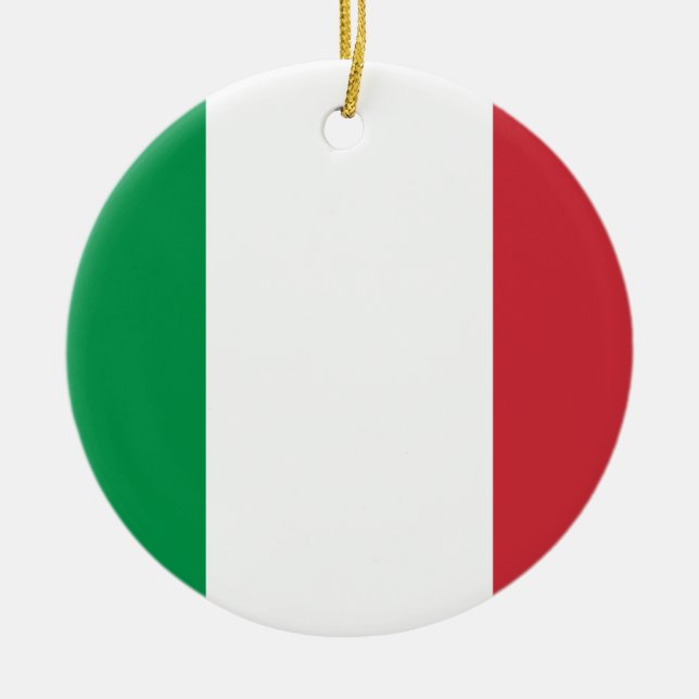Italienische Flagge - Flagge von Italien - Italien Keramikornament (Vorne)