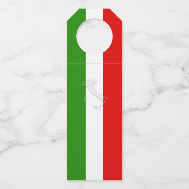 Italienische Flagge Flaschenanhänger (Vorderseite)