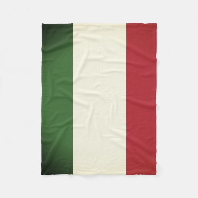 Italienische Flagge Fleecedecke (Vorderseite)
