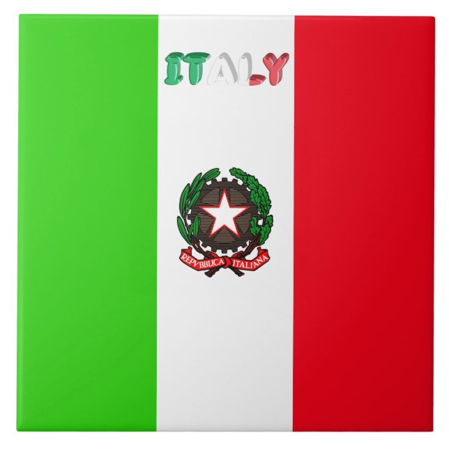 Italienische Flagge Fliese (Vorderseite)