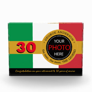Italienische Flagge Foto Block & Italien / Name Ab