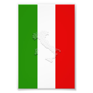 Italienische Flagge Fotodruck