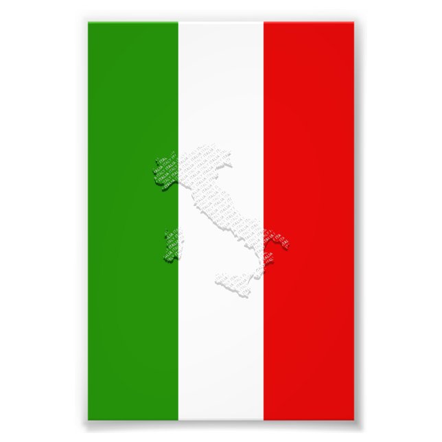 Italienische Flagge Fotodruck (Vorne)