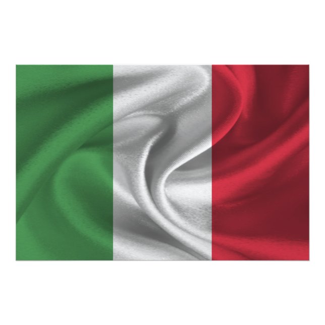 Italienische Flagge Fotodruck (Vorne)