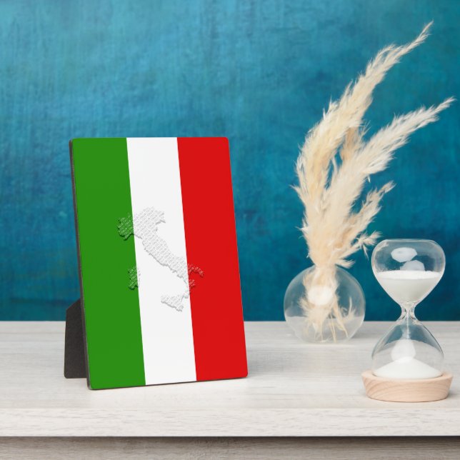 Italienische Flagge Fotoplatte (Seite)