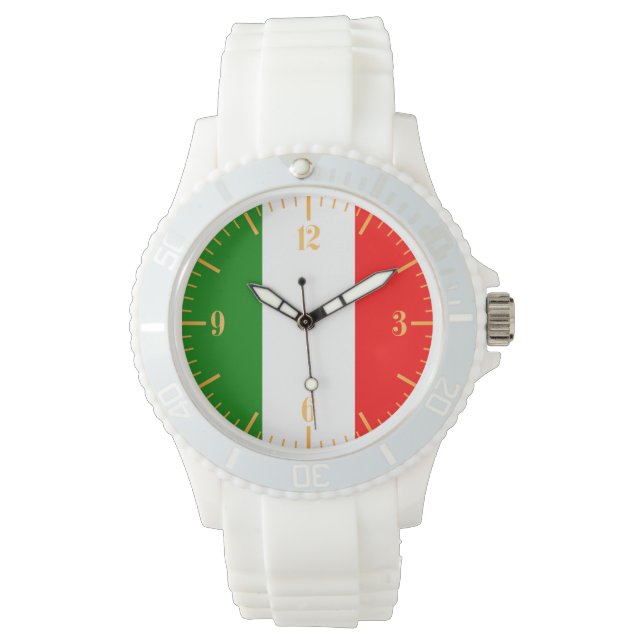 Italienische Flagge für das Gold Dial Armbanduhr (Vorderseite)
