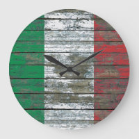 Italienische Flagge für den Effekt von Rohholzplat