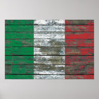 Italienische Flagge für den Effekt von Rohholzplat