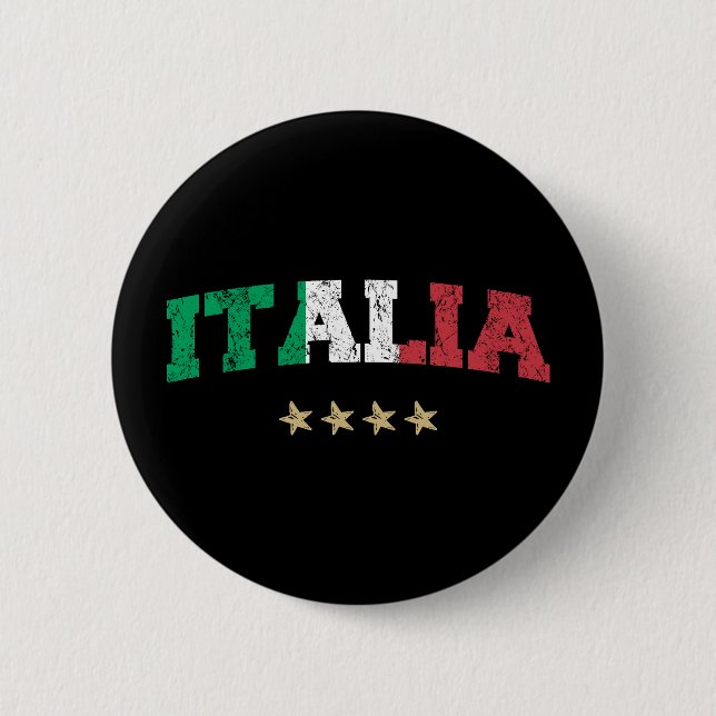 Italienische Flagge für Fußball-Shirt Button (Vorderseite)