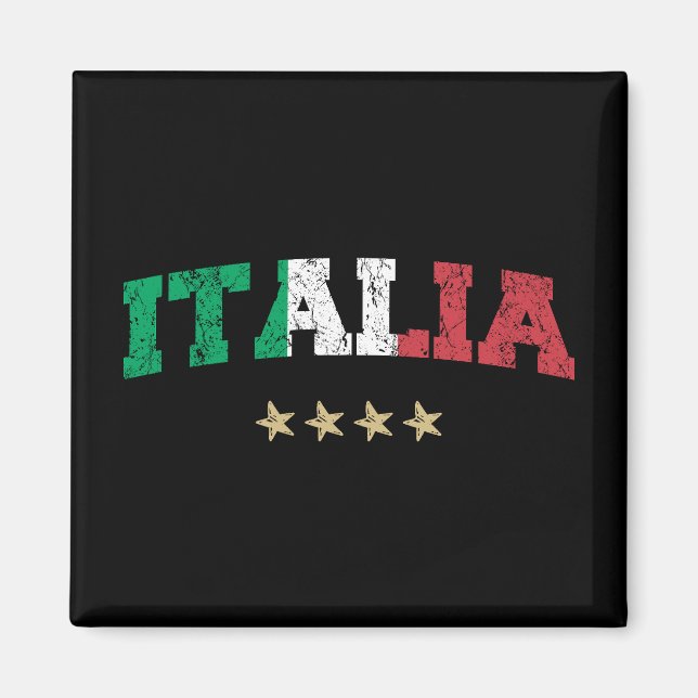 Italienische Flagge für Fußball-Shirt Magnet (Vorne)