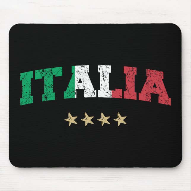 Italienische Flagge für Fußball-Shirt Mousepad (Vorne)