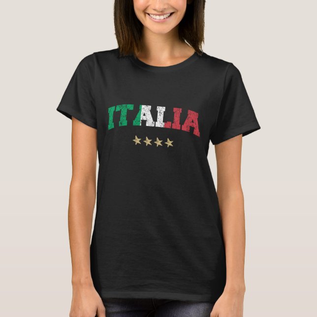 Italienische Flagge für Fußball-Shirt T-Shirt (Vorderseite)