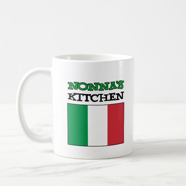 Italienische Flagge für Nonna mit Küche Kaffeetasse (Links)