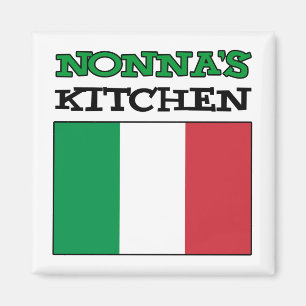 Italienische Flagge für Nonna mit Küche Magnet
