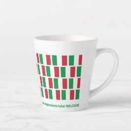 Italienische Flagge Gastfreundschaft Latte Tasse