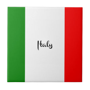 Italienische Flagge, gekennzeichnet, Fliese