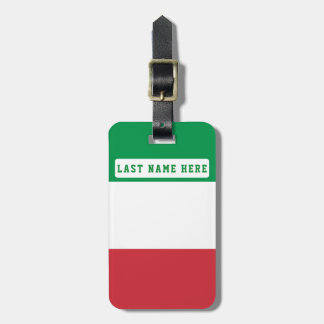 Italienische Flagge Gepäckmarke (Ihre Adresse auf  Gepäckanhänger