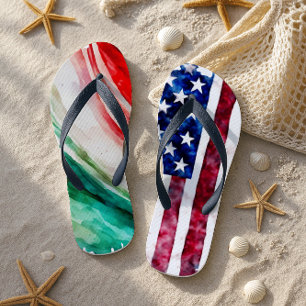 Italienische Flagge Geschenk für Frauen Flip Flops