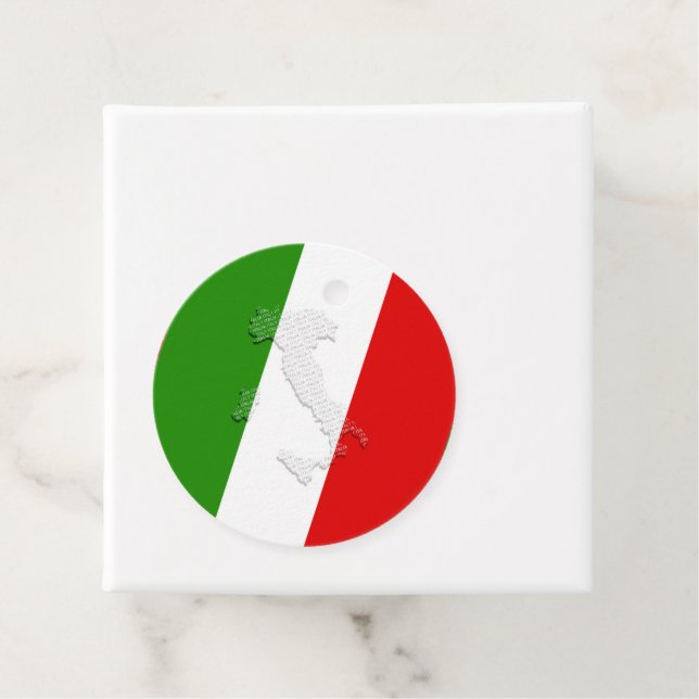 Italienische Flagge Geschenkanhänger (Beispiel)