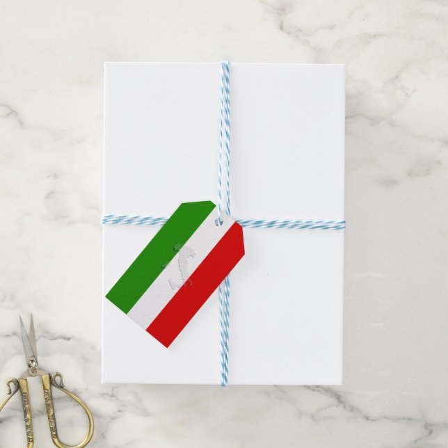 Italienische Flagge Geschenkanhänger (Mit Garn)