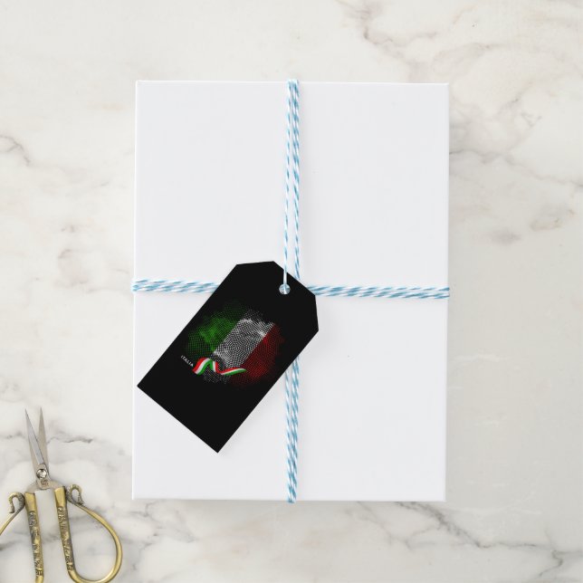 Italienische Flagge Geschenkanhänger (Mit Garn)