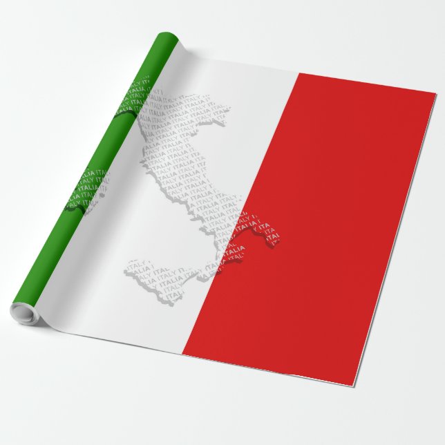 Italienische Flagge Geschenkpapier (Ungerollt)