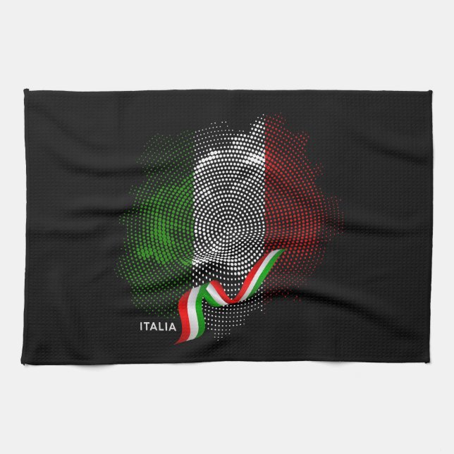 Italienische Flagge Geschirrtuch (Horizontal)