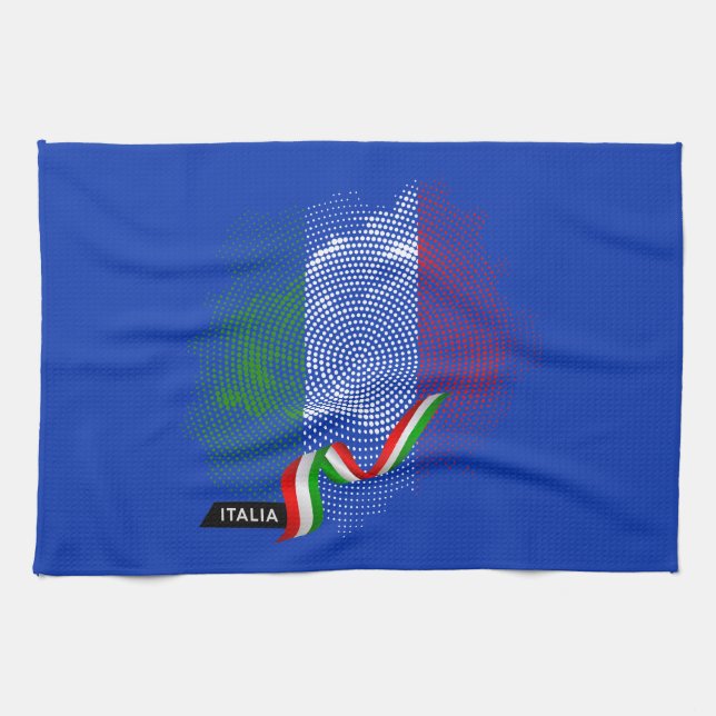 Italienische Flagge Geschirrtuch (Horizontal)