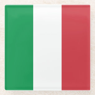 Italienische Flagge Glasuntersetzer