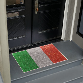 Italienische Flagge Glitzer Italien Reisen Willkom Fußmatte