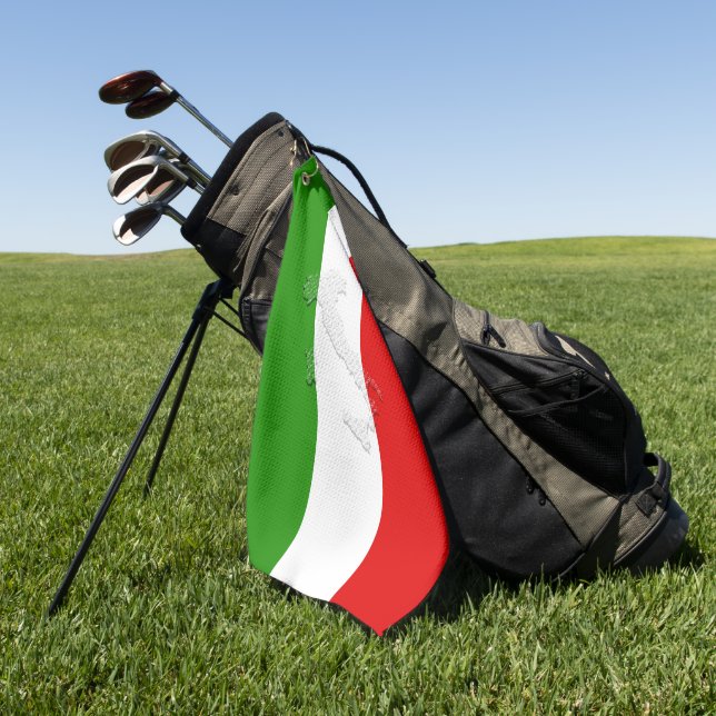 Italienische Flagge Golfhandtuch (Gras)