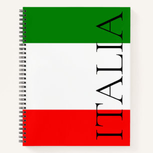 Italienische Flagge Großes ITALIEN Notizbuch