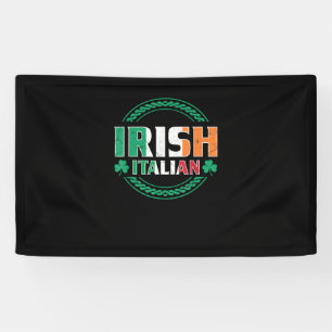 Italienische Flagge Half irisch Halb Italienische  Banner