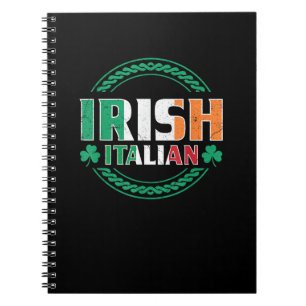 Italienische Flagge Half irisch Halb Italienische  Notizblock