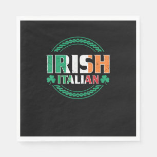 Italienische Flagge Half irisch Halb Italienische  Serviette