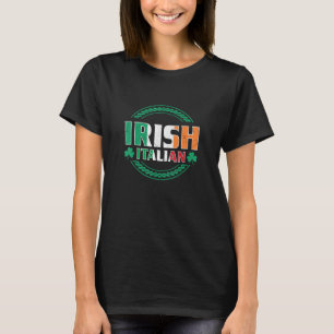 Italienische Flagge Half irisch Halb Italienische T-Shirt