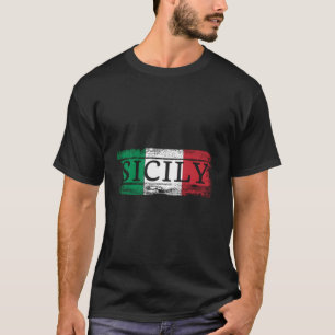 Italienische Flagge I Sizilien Italien T-Shirt