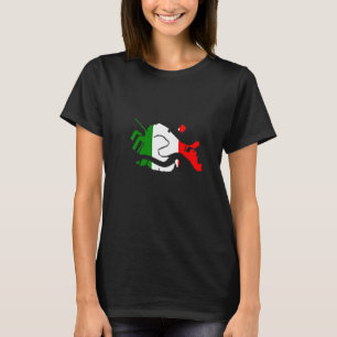 Italienische Flagge in Venedig Umriss Venedig T-Shirt