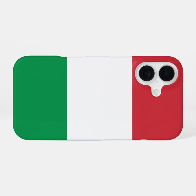 Italienische Flagge iPhone 16 Hülle (Rückseite (Horizontal))