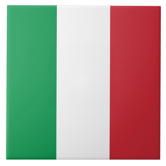 Italienische Flagge (Italien) Fliese (Vorderseite)