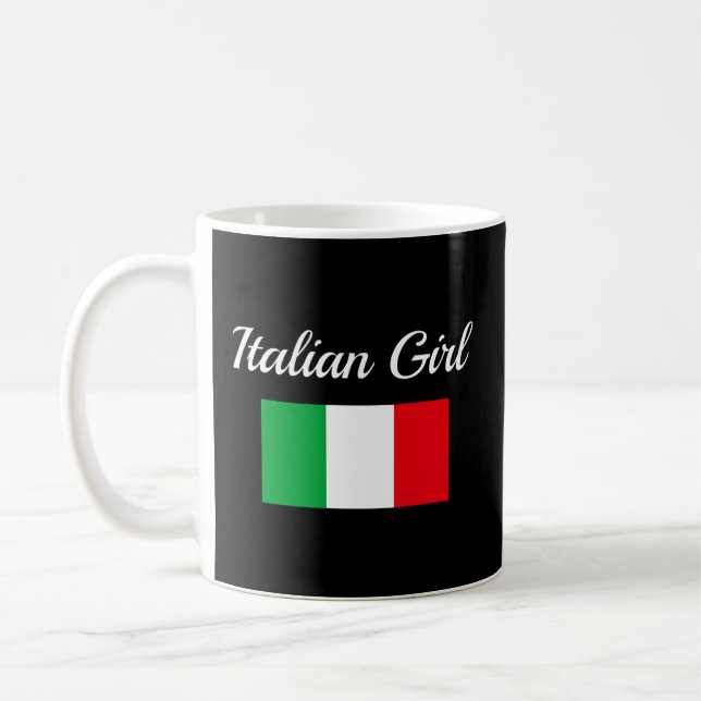 Italienische Flagge Italien Italienisch-amerikanis Kaffeetasse (Links)