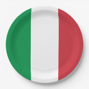 Italienische Flagge (Italien) Pappteller