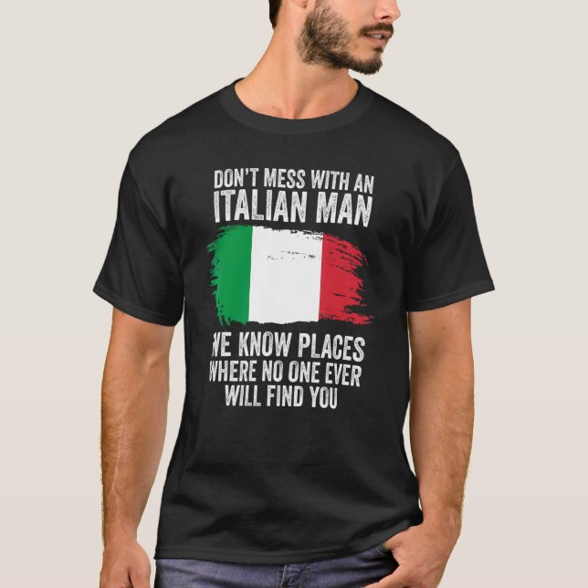 Italienische Flagge Italien T-Shirt (Vorderseite)
