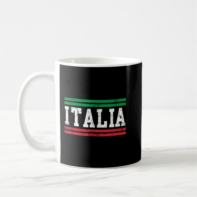 Italienische Flagge Italien Vintag Not leidende Mä Kaffeetasse (Links)