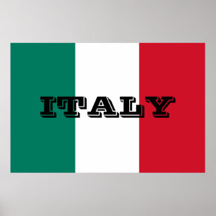 Italienische Flagge Italienisch Il Tricolore Poster
