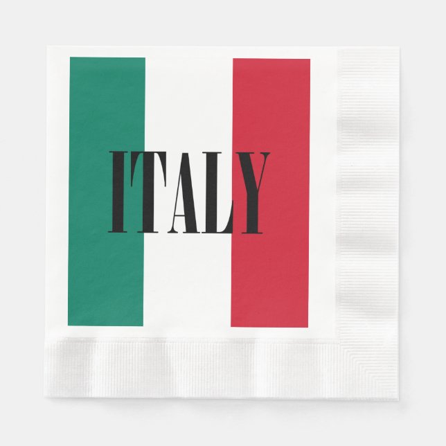 Italienische Flagge Italienisch Il Tricolore Serviette (Vorderseite)
