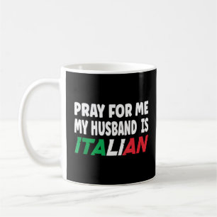 Italienische Flagge Italienische Ehefrau beten für Kaffeetasse