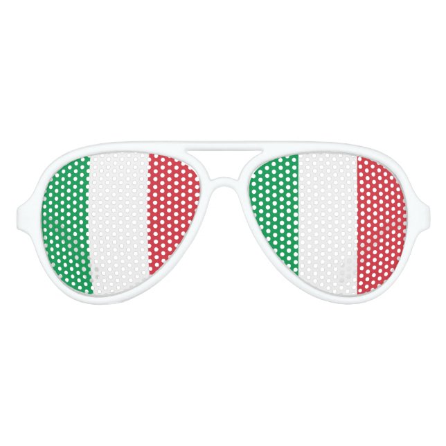 Italienische Flagge, italienische Fahne Partybrille (Vorderseite)